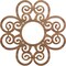 Ekena Millwork Cohen Wood Fretwork Pierced Ceiling Medallion, Walnut, 38"OD x 13"ID x 1/4"T CMWP38X38X0250COWA - alternate 1
